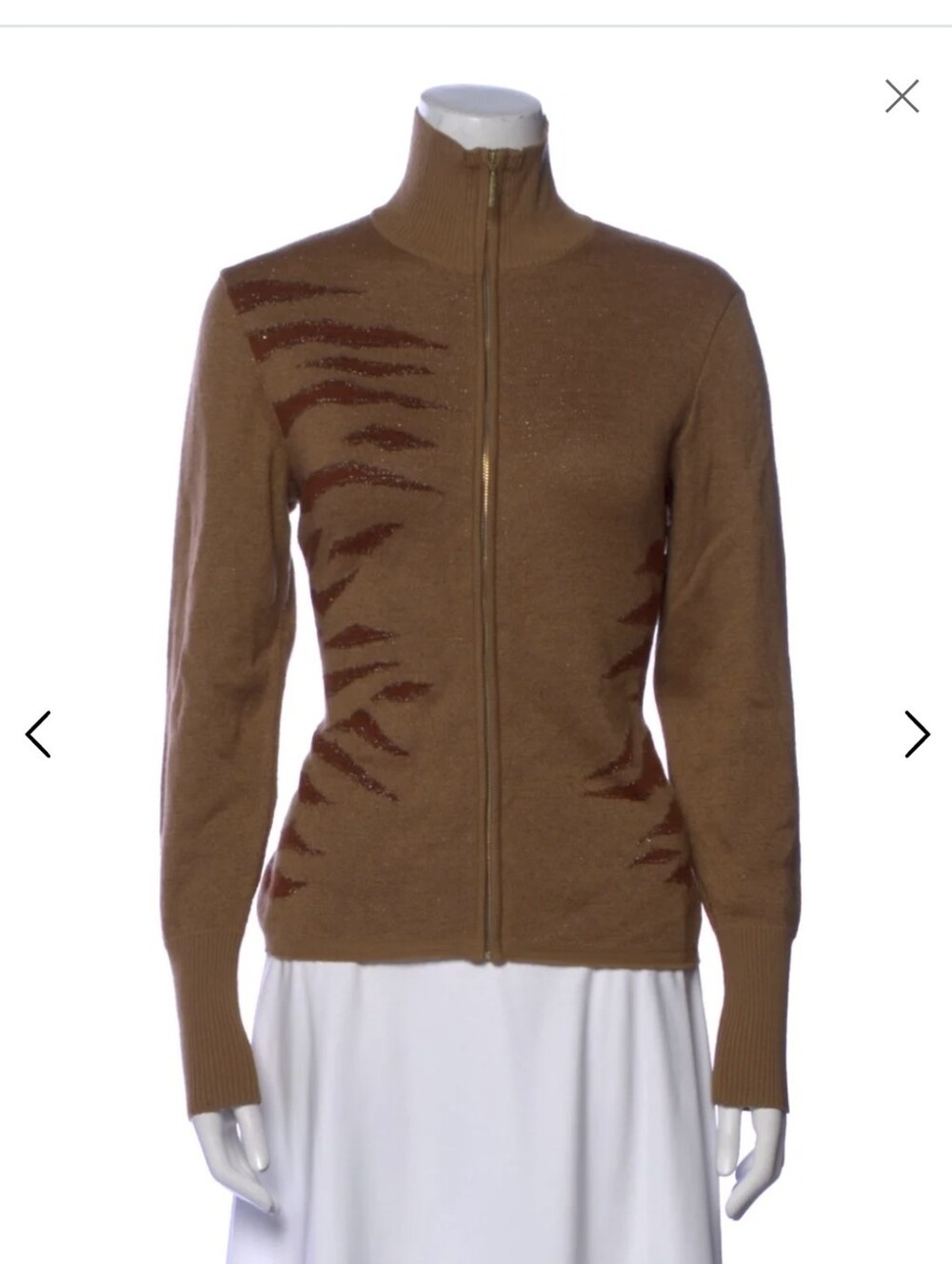 MCM Cognac Brown Turtleneck/ Mock Sweater